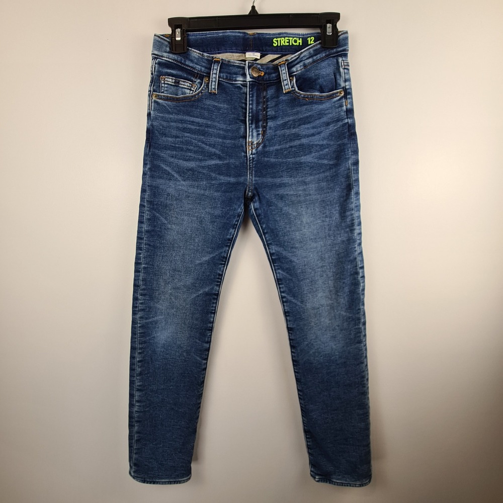 Crewcuts J.Crew Kids Size 12 Stretch Skinny Jeans Medium Blue Denim Lined Winter